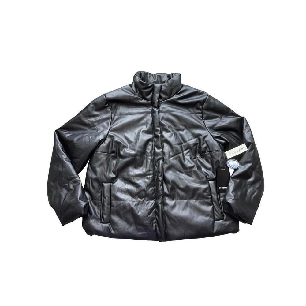 CI Sono Women’s Black Jacket Size 2X New Faux Fur